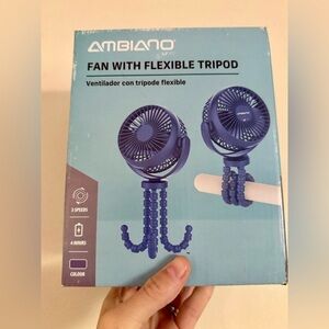 Ambiano Blue Fan with Flexible Tripod New in Box